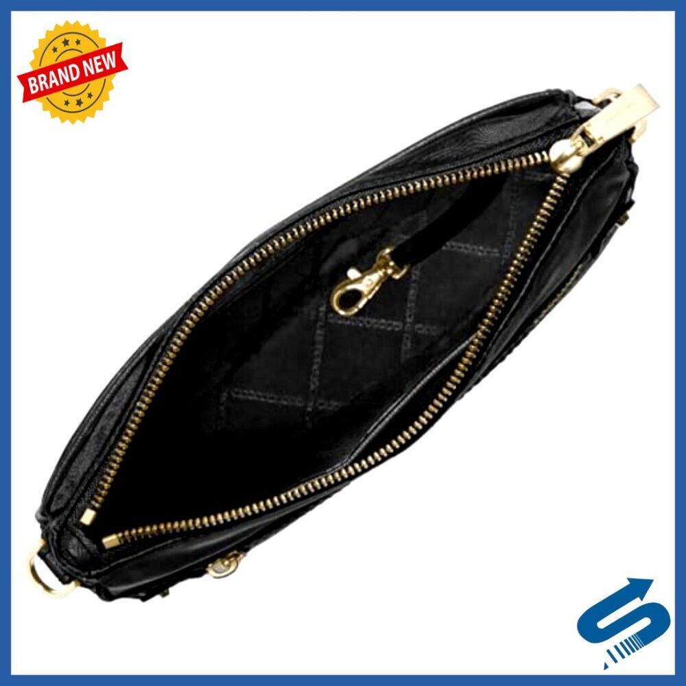 Large Crossbody Bag Nylon Leather Trim Adjustable Strap Classic Chic Minimal - Picture 6 of 7